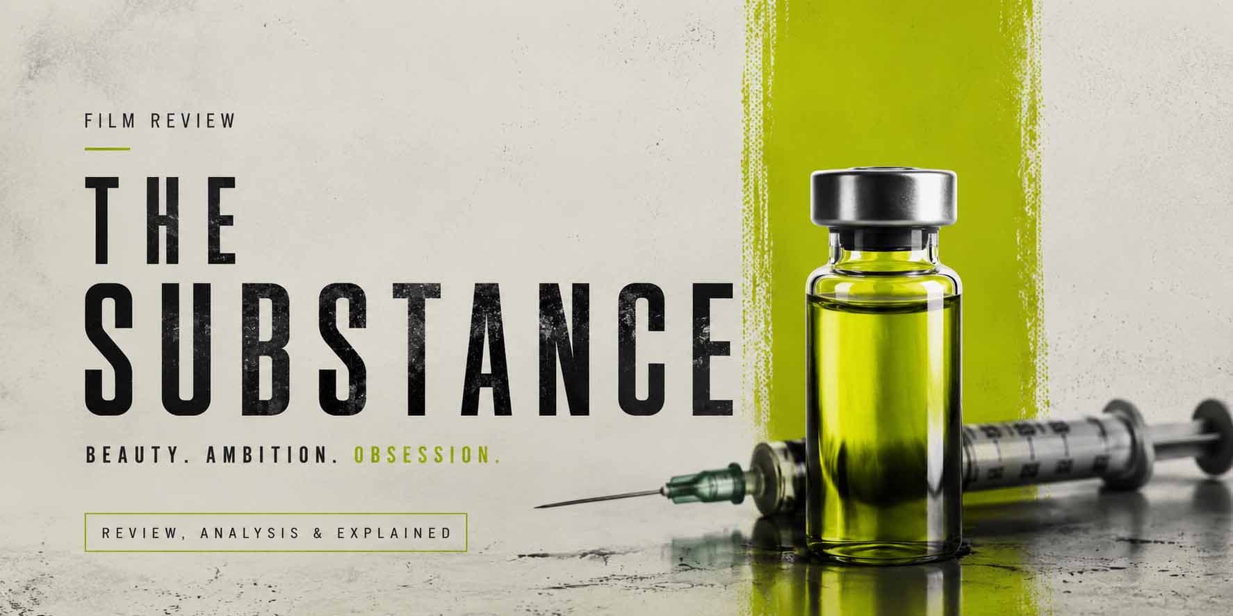 Original editorial illustration for The Substance Review review