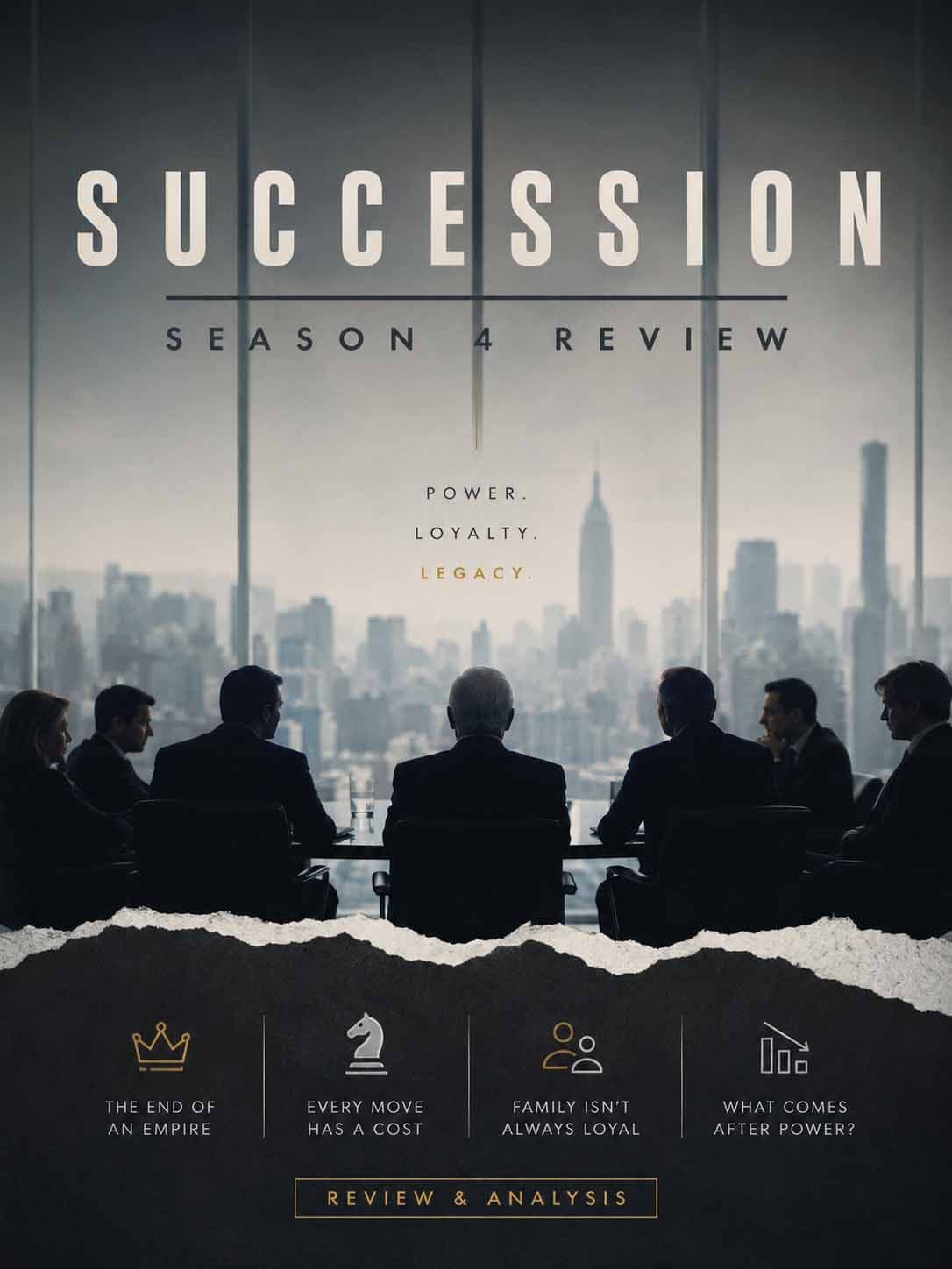 Original editorial illustration for Succession: Season 4 Review review